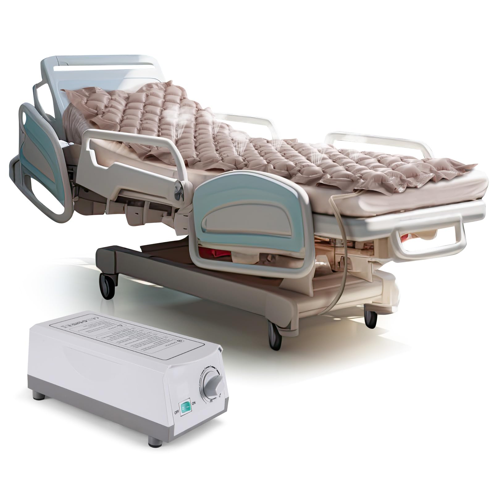 Careboda Alternating Pressure Mattress Anti Decubitus Air Pads with Electric Quiet Pump System, Pressure Sore Pad and Bed Sore Prevention, Air Mattress for Hospital Bed and Home Use