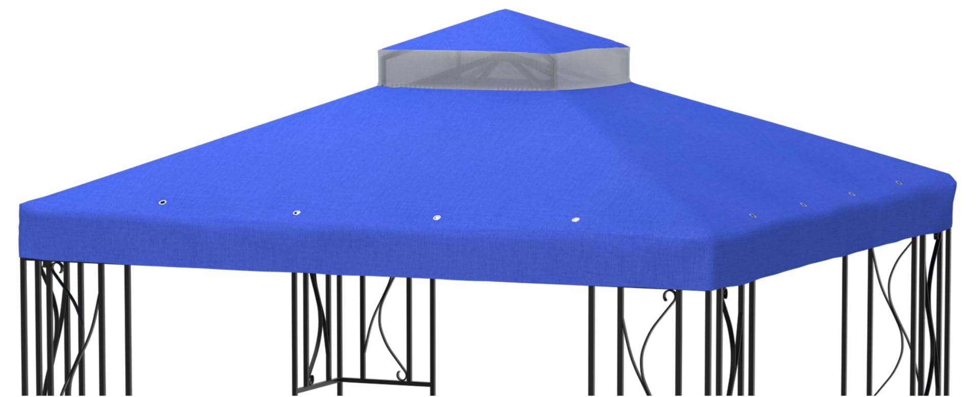 Photo 1 of 10x10 Grill Gazebo Canopy Replacement Top Cover, Waterproof Outdoor Gazebo Cover with Durable Polyester Fabric for Party, Patio, Backyard (Top Only) (Blue)