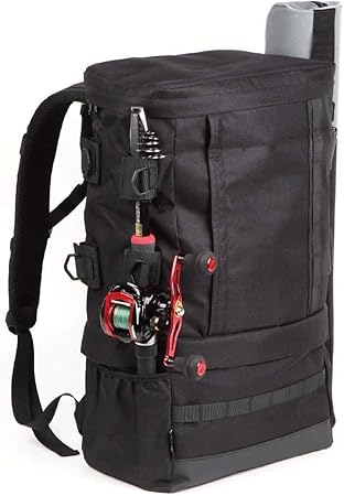 Amazon Fishbomb 釣り リュック 防水 バッグ フィッシング 自転車 バイク スクエア アウトドア 黒 Fishbomb タックルバッグ