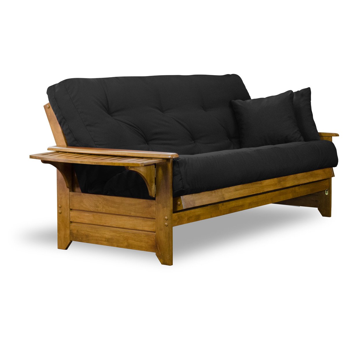 Nirvana Futons Brentwood Tray Arm Futon Sofabed Set Queen