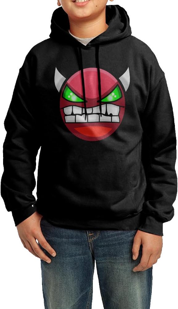 YHTY Youth Boys/Girls Sweatshirt Geometry Angry Dash Black