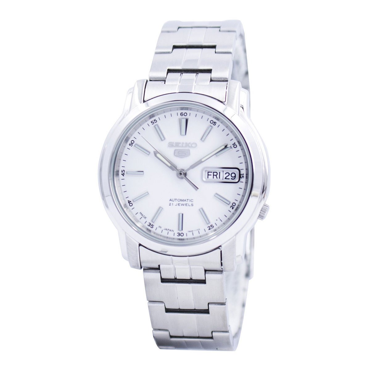 SEIKO Series 5 Automatic White Dial Men's Watch