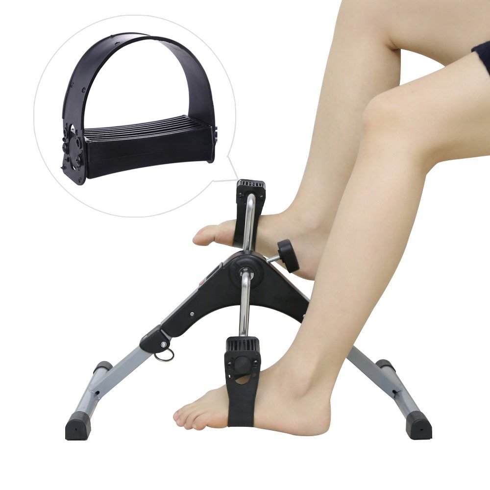 Mini cyclette pieghevole pedaliera da casa regolabile digitale mani e piedi Pedale per Braccia e Gambe
