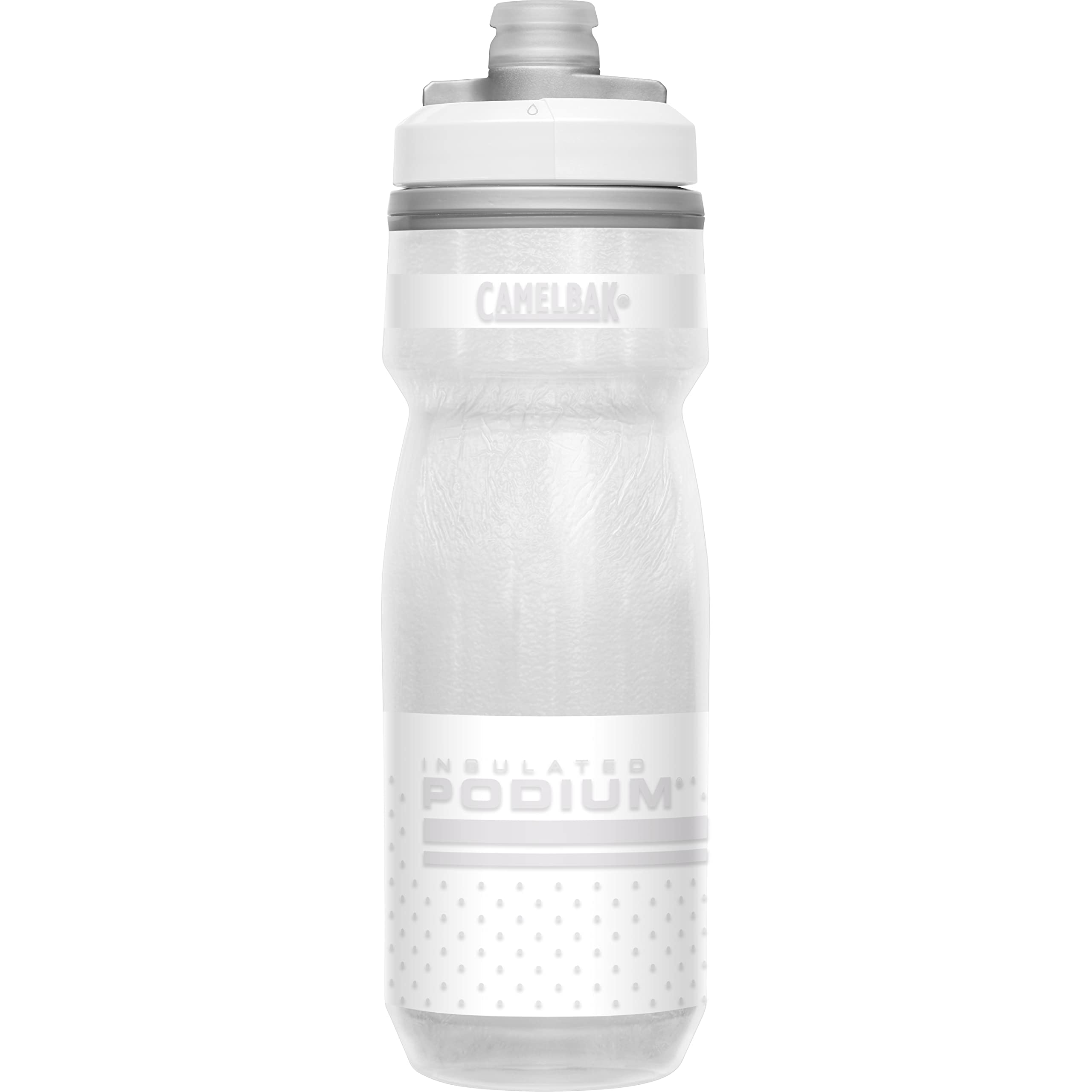 Camelbak PODIUM CHILL 21oz – bike bottle – self-sealing cap – leak-proof – easy cleaning – optimal cage fit – Reflective Ghost, size: OS — image 1