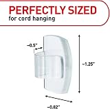 Command Round Cord Clips Damage Free Hanging Cable Clips 13 Clear +16 Strips view 2