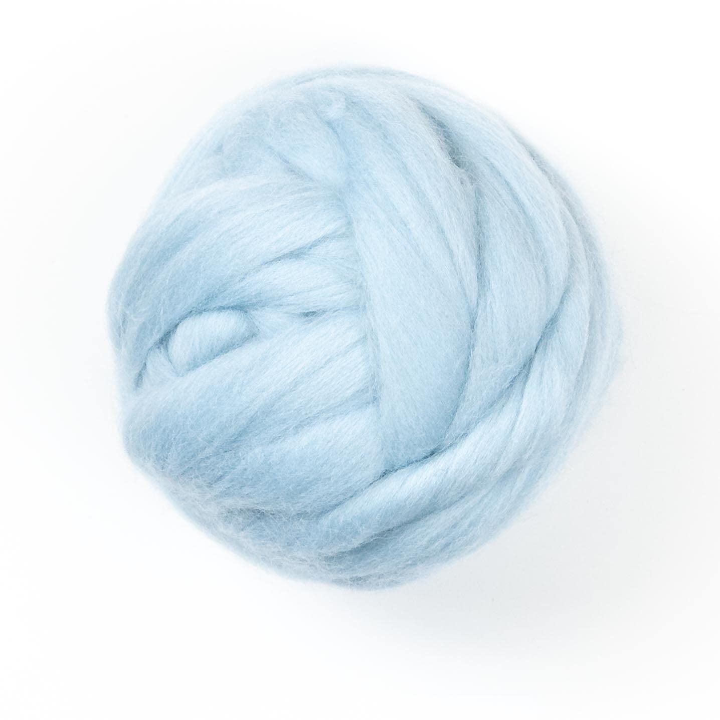 Kondoos Coloured 225 gram Natural Wool roving Tops, Best Wool for Needle Felting, Wet Felting, handcrafts, Spinning and Stuffing Fleece. (Light Blue) — image 1