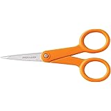 Fiskars 94817797 Micro-Tip Scissors, 5 Inch, Orange