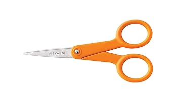 Fiskars 94817797 Micro-Tip Scissors, 5 Inch, Orange