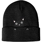 Cat Beanie for Cute Cat Lover Gifts Animal Knitted Hats Anime Hat for Women Girls