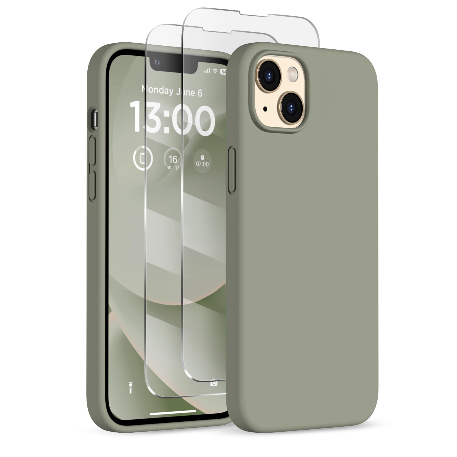 COFFKER for iPhone 13 Phone Case with [2X Screen