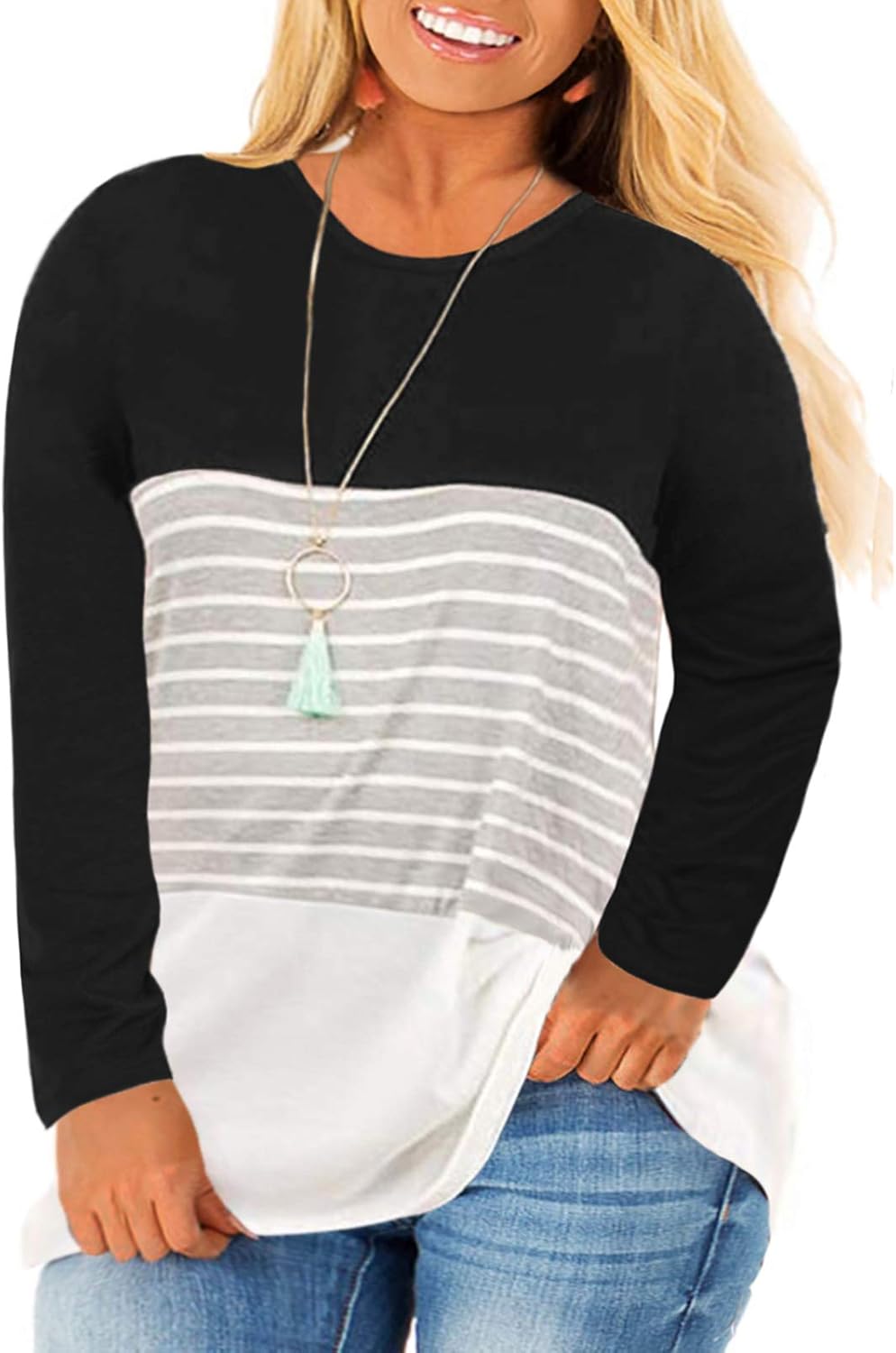 Plus size long sleeve shirts & tops Outlet