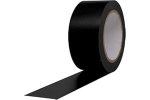 ProTapes Pro 50 Premium Vinyl Safety Marking and Dance Floor Splicing Tape, 6 mils Thick, 36 yds Length x 2" Width, Black (Pack of 1)