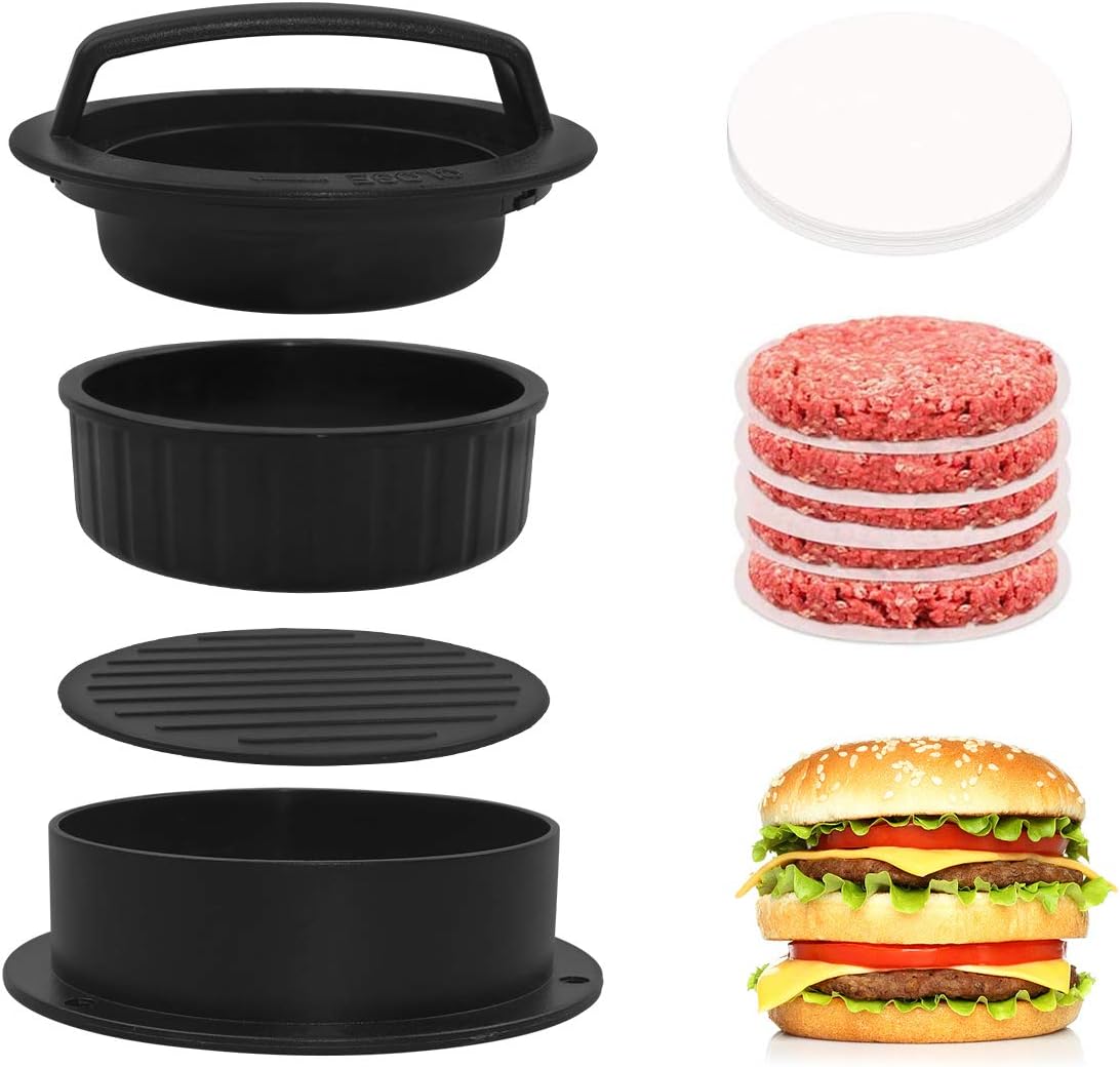 Amazon.de Burgerpresse Patty Maker 3 in 1 Burger Patty Presse Set Hamburger Presse mit 100