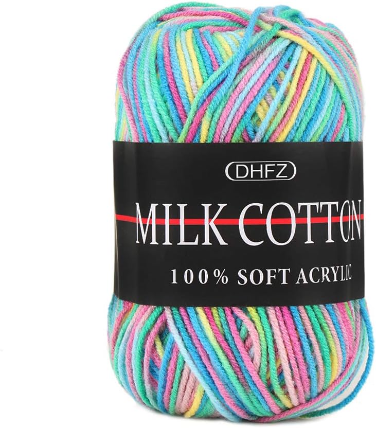 Milk Fiber Knitting Yarn - Soft Cotton Yarn - Perfect for Any Knitting and Crochet Mini Project, 1.8oz Wool Yarn(18)