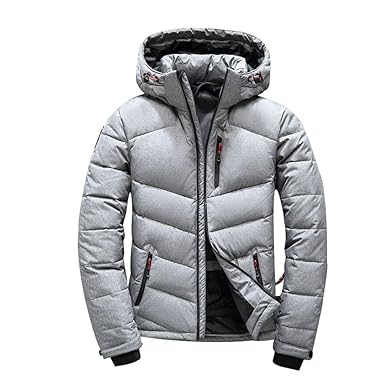 Inverno Uomo 90 Bianco Anatra Piumino Riscaldato Spessa