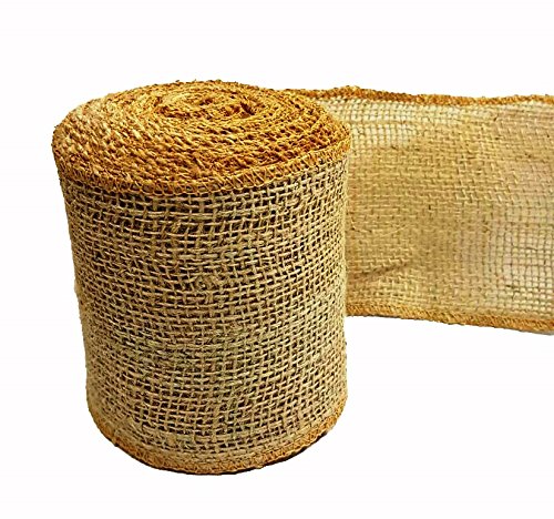 AAYU Burlap Ribbon 3 inch Burlap Ribbon Roll 30 Foot | 7oz Fabric | 100% Natural Burlap Mesh Ribbon, Burlap Wreath Ribbon, Wreath Making Burlap | Eco-Friendly, Natural, Organic Product