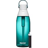 Brita Hard-Sided Plastic Premium Filtering Water Bottle, BPA-Free, Reusable, Replaces 300 Plastic Water Bottles, Filter Lasts 2 Months or 40 Gallons, Includes 1 Filter, Sea Glass - 36 oz.