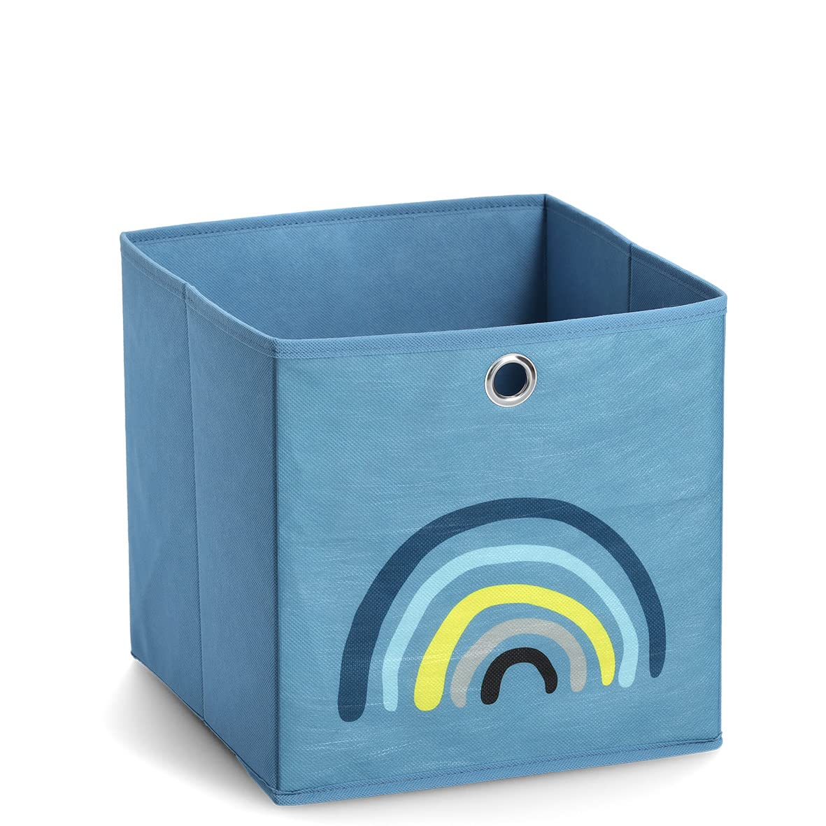Zeller Blue Rainbow 14426 Storage Box Fleece Approx. 28 x 28 x 28 cm Blue