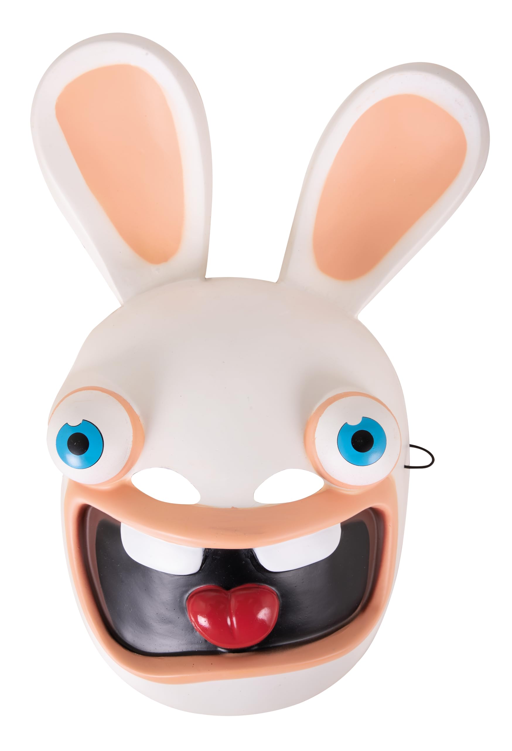 P'tit Clown - Raving Rabbits PVC Mask, Unisex Adult, 44437, White-Beige