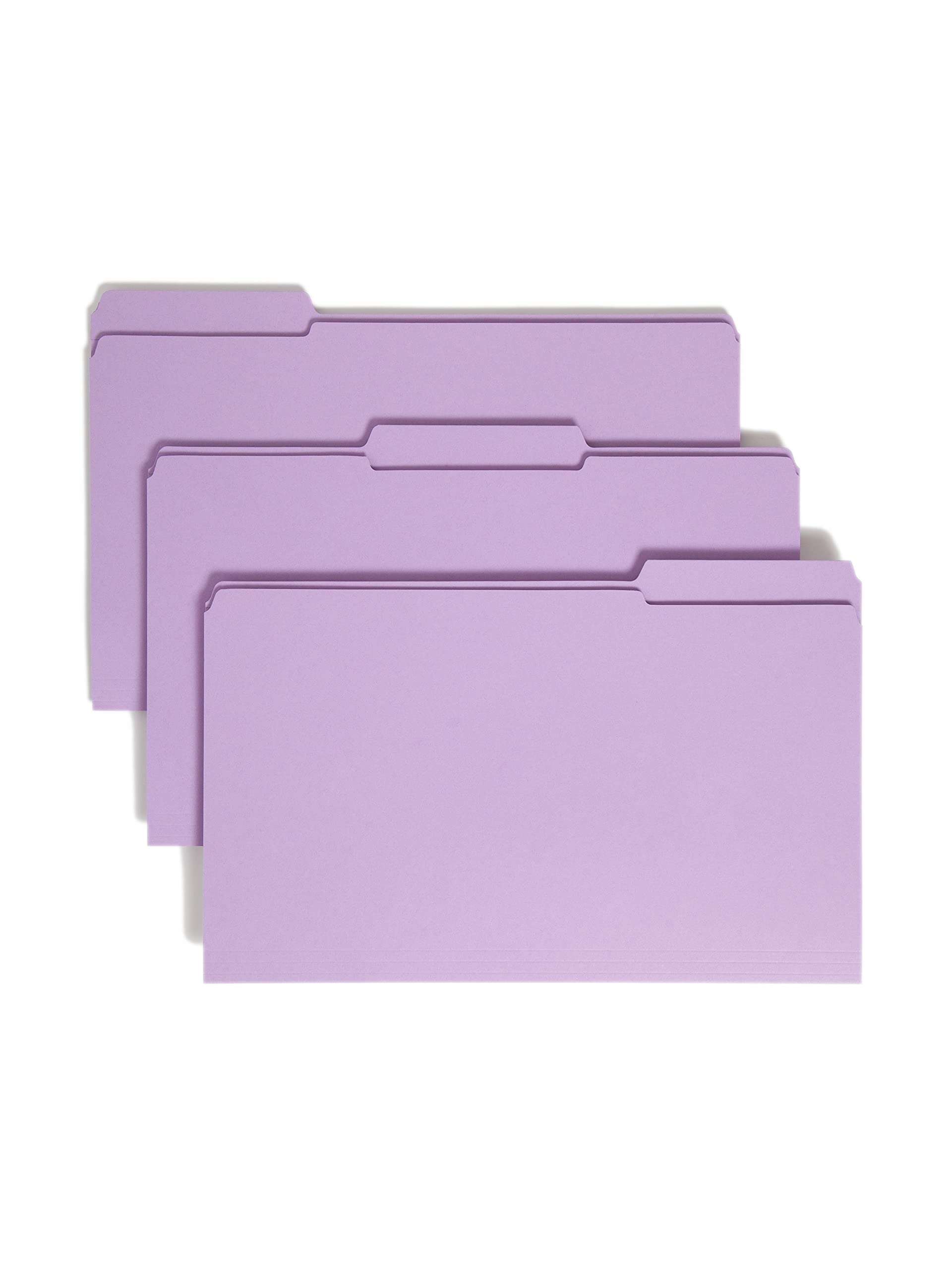Smead File Folder, Reinforced 1/3-Cut Tab, Legal Size, Lavender, 100 per Box (17434)