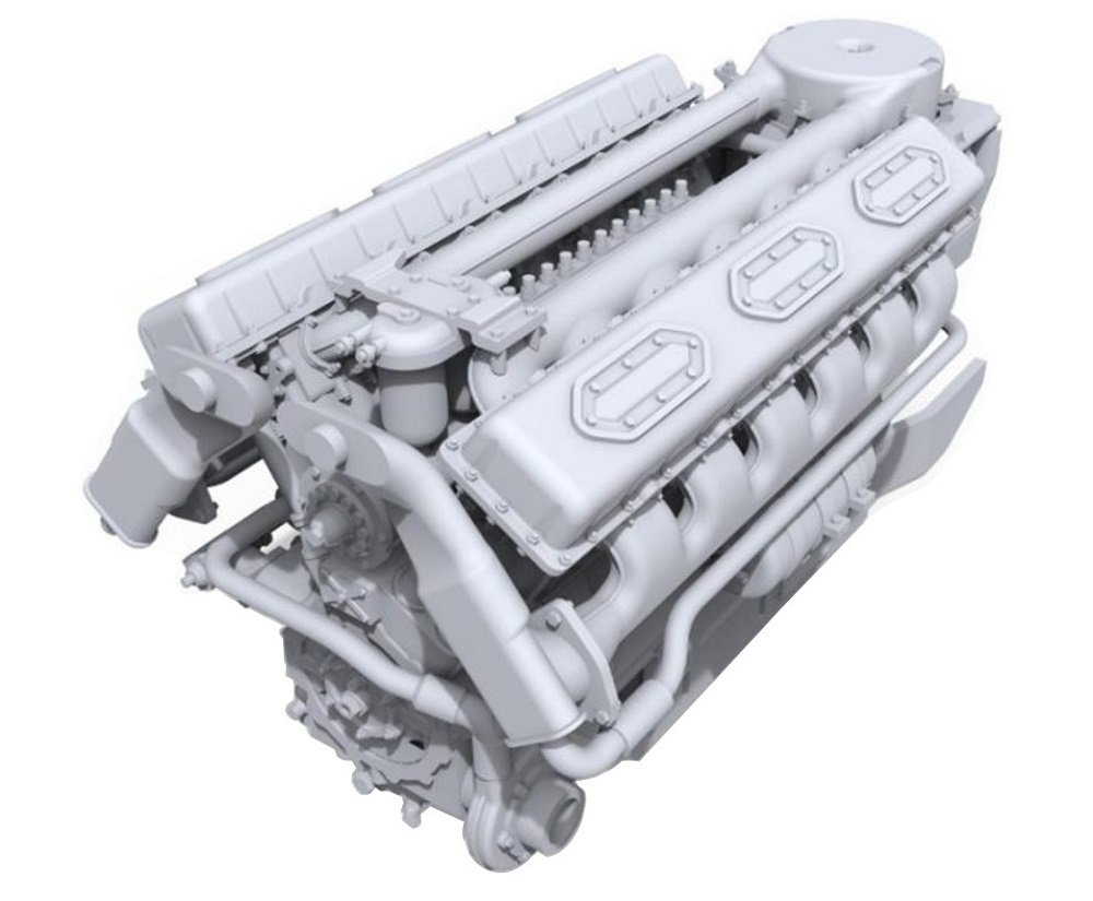 Miniart 1: 35 - V-54 Engine for T-54 Tank