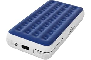 SPRINQ 13" Twin Air Mattress with Built in Pump Raised, Deluxe Inflatable Mattress 2Min Fast Blow Up Mattress, Durable Self Inflating Air Mattress Twin Air bed, Comfortable Inflatable Bed Home Camping