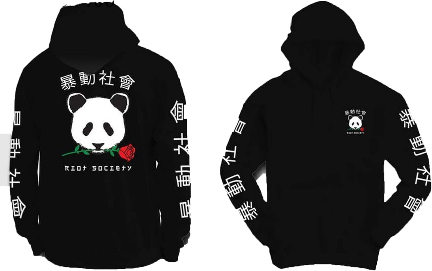 panda rose hoodie
