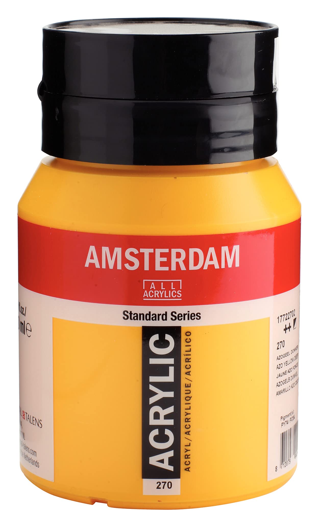 Amsterdam Standard Series Acrylic Jar 500 ml Azo Yellow Deep 270 (17722702)