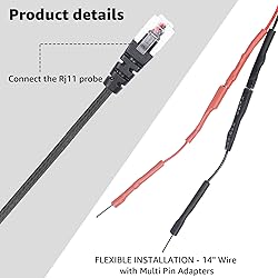 Sousery 1PC RJ11 Replacement Mirror Wire Power Cord