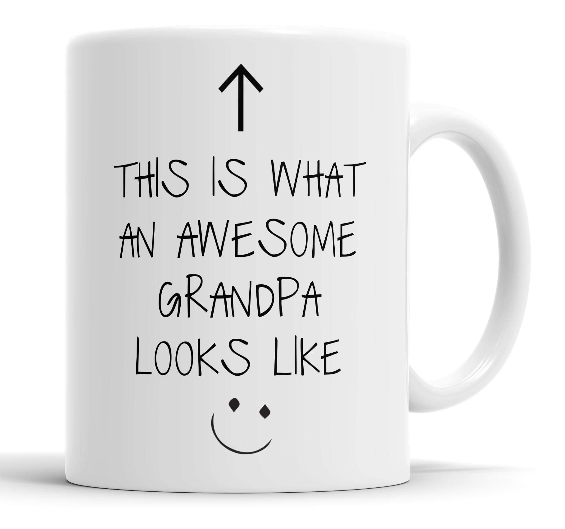 Faithful Prints This is What an Awesome Grandpa Looks Like Mug Fathers Day Dad Funny Humour Gift Cup Birthday Christmas, Ceramic Mugs