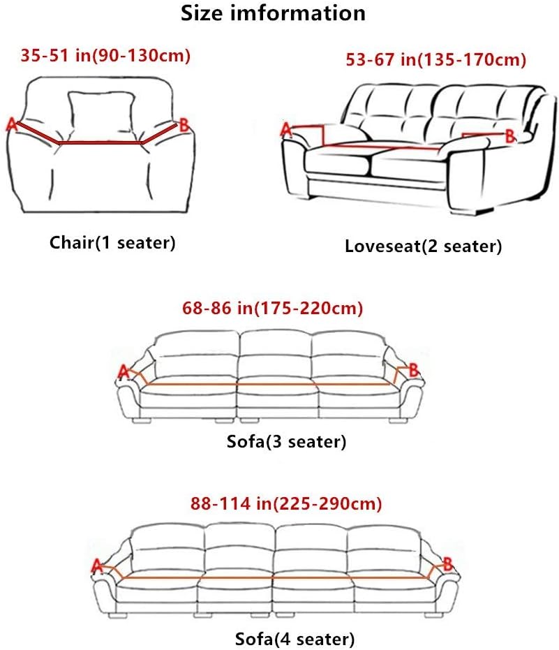 nordmiex Pattern Sofa Slipcover Stretch Arm Chair Large Sofa Slipcover Leather Furniture Protector for 4-Seat Sofa,European Style,Brown/Navy Blue: Home & Kitchen