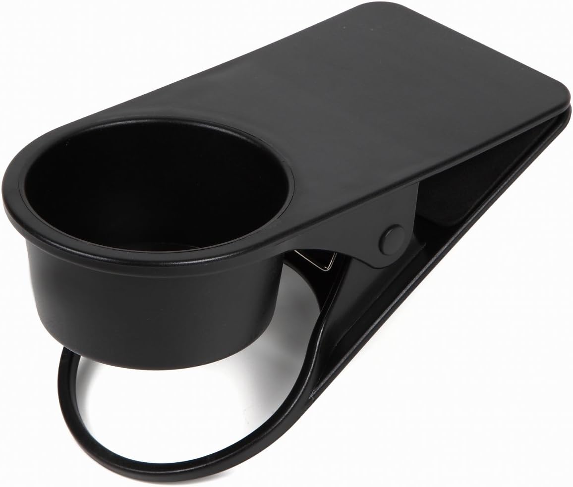 Amazon｜merikentackle クリップ 式 ドリンクホルダー アウトドア テーブルにも MCLDH (ブラック)｜グラスホルダー