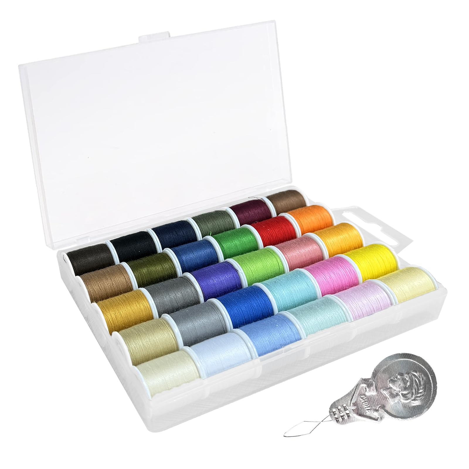 RENKE 30 Color Handy Polyester Sewing Threads,Cotton Thread,Durable and Plentiful Supply for Your Sewing Needs(45 m / 50 yds Each roll)