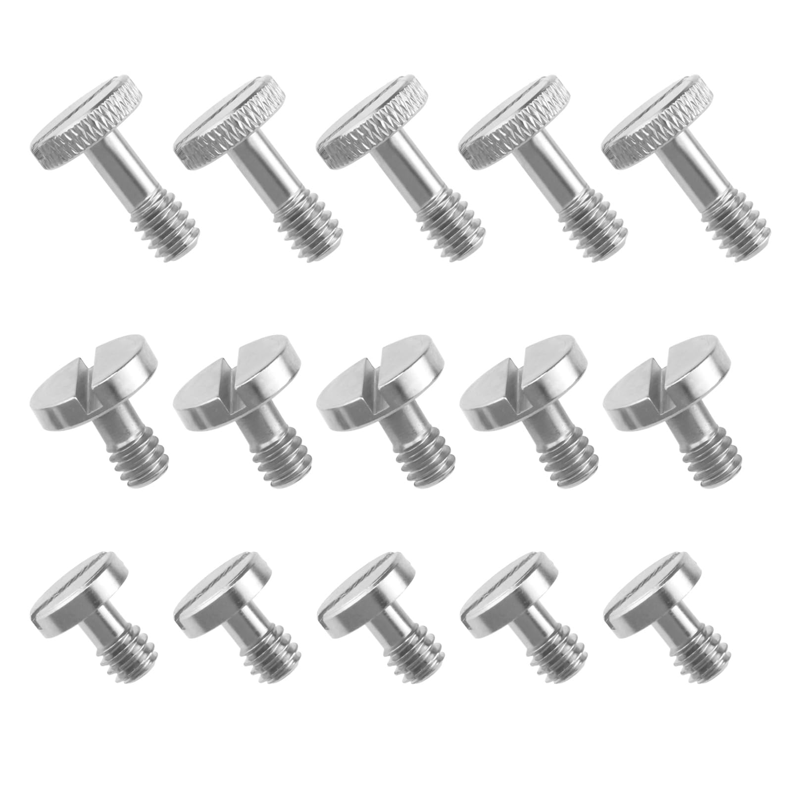 YINETTECH 15Pcs 1/4 Inch Camera Screw Kit Plate Mounting Screw 1/4 Inch Slotted Camera Screw Tripod Screw Quick Release Mounting Screw