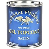 General Finishes Capa superior de gel a base de aceite, 1/2 pinta, satén