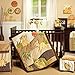 Disney Lion King Simba's Wild Adventure 100% Cotton Fitted Crib Sheet, Ivory, Sage, Butter, Brown