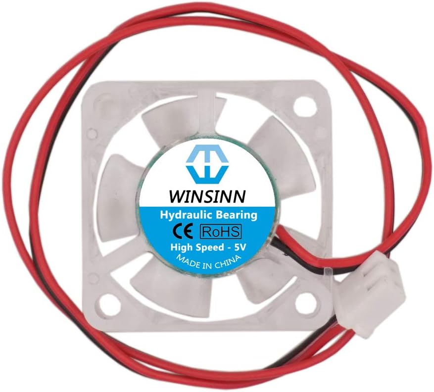 WINSINN 30mm Color LED Fan 5V Hydraulic Bearing Brushless 3010 30x10mm - High Speed (Pack of 4Pcs), Led Color - 3010 5V - Image 3
