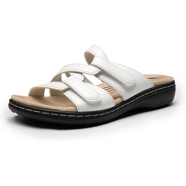 Amazon.com | Clarks Women's Leisa Cacti Slide Sandal, White