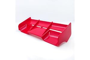 Dantenron 1/8 RC Car Force Rear Spoiler High Down Force Body Wing Tail Compatible with 1:8 Scale RC Off Road Short Course Truck Buggy Racing Car (Red)