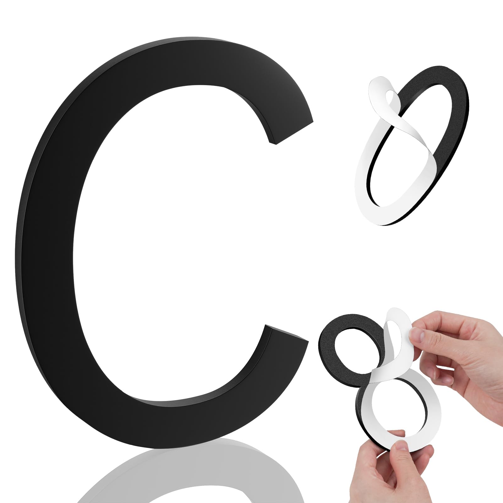 5 Inch Self-Adhesive House Numbers - Acrylic Modern