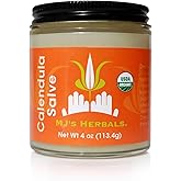 MJ's Herbals – Herbal Skin Care Ointment & Organic Moisturizing Balm for Everyday Skin Use, Versatile Skin Nourishment & Everyday Care - Calendula Salve 4 oz