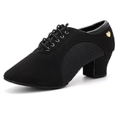 RoseMoli Women's Latin Dance Shoes Lace-up Ballroom Modern Salsa Rhythm Teaching Practice Professional Performance Dance Shoes