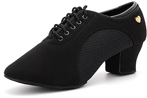 RoseMoli Women's Latin Dance Shoes Lace-up Ballroom Modern Salsa Rhythm Teaching Practice Professional Performance Dance Shoes