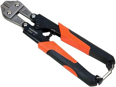 Harden 8 Professional Chrome Vanadium Mini Bolt Cutter with T8 Alloy Steel & Heat Treated Blades, Handle End with a Lock - 570001