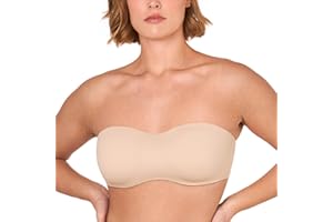 DELIMIRA Women's Strapless Bra Minimizer Seamless Underwire Unlined Bandeau for Big Bust