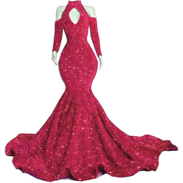 Elegant Fuchsia Satin Crew Neck Mermaid Formal Dress - VQ