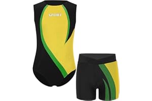 Zaldita Kids Boys Gymnastics Dance Costume Sleeveless Patchwork Sports Jumpsuit Bodysuit And Shorts