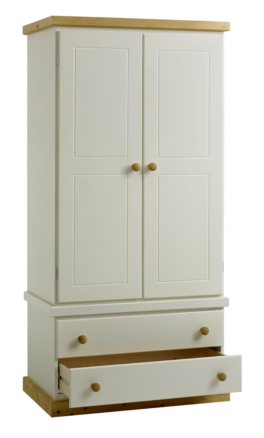 Country Pine Ready Assembled 2 Door 2 Drawer Wardrobe Amazon Co