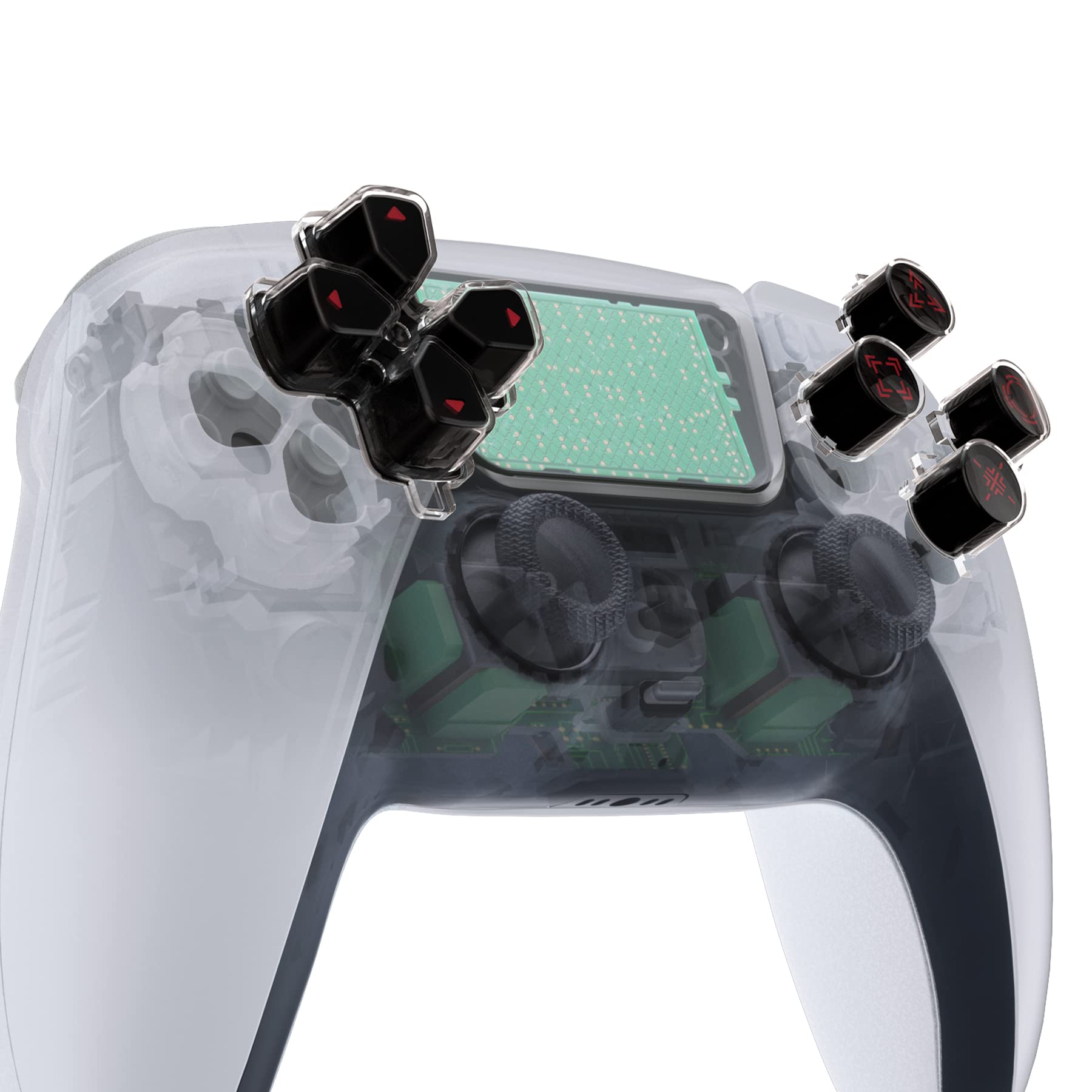Mua eXtremeRate Replacement Custom Dpad Action Buttons Three-Tone Black ...