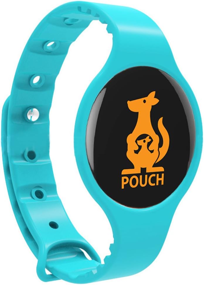 Pouch Child Safety Wristband, Blue - Tracker for Kids with Bluetooth for iPhone and Android